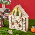 Calendrier de l'Avent en Bois avec Lumières LED