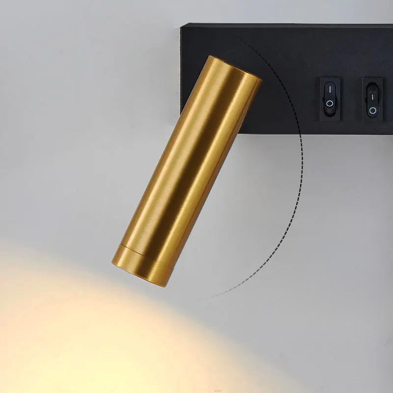 Applique murale avec bande verticale et réflecteur réglable