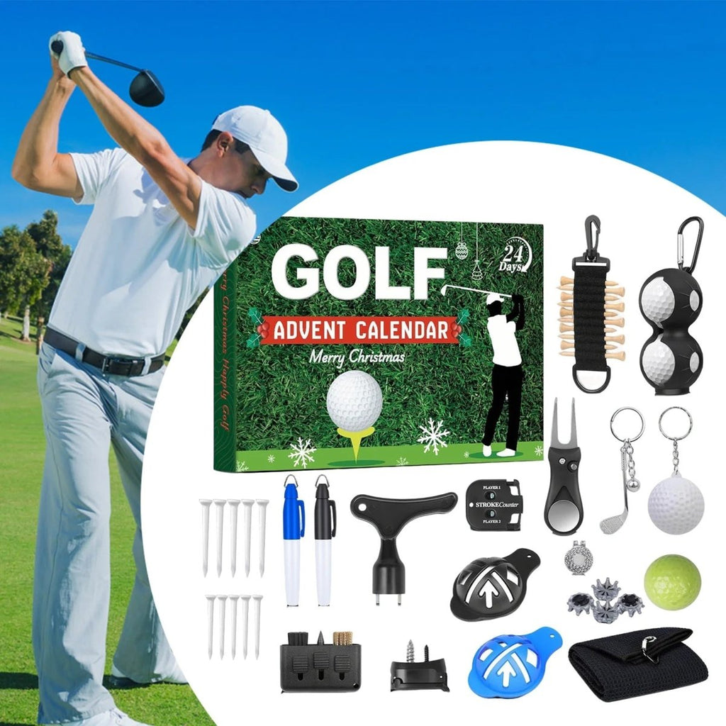 PUTTBOX 2026 – Calendrier de l'Avent golfique de 24 jours avec des accessoires thématiques assortis