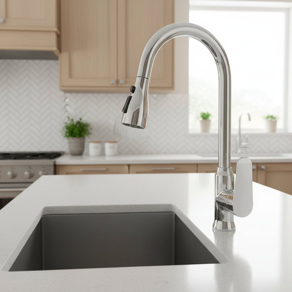 SWIVELUX – Robinet de cuisine élégant avec fonction extractible et rotation à 360°