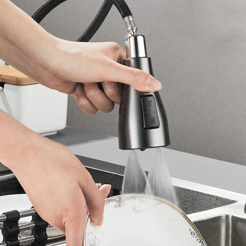 SWIVELUX – Robinet de cuisine élégant avec fonction extractible et rotation à 360°