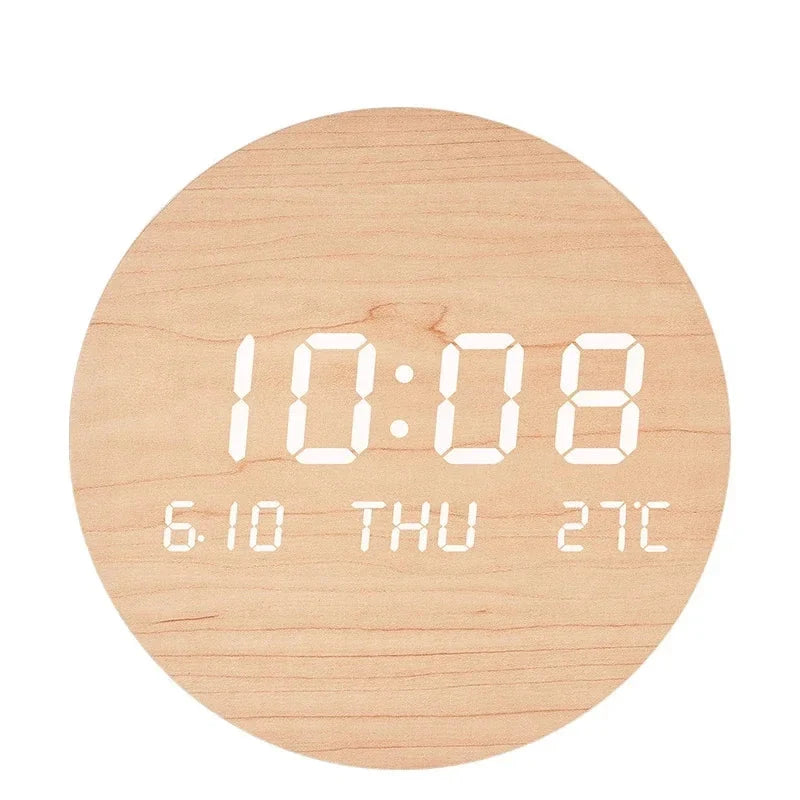 Horloge murale LED numérique avec affichage de la température