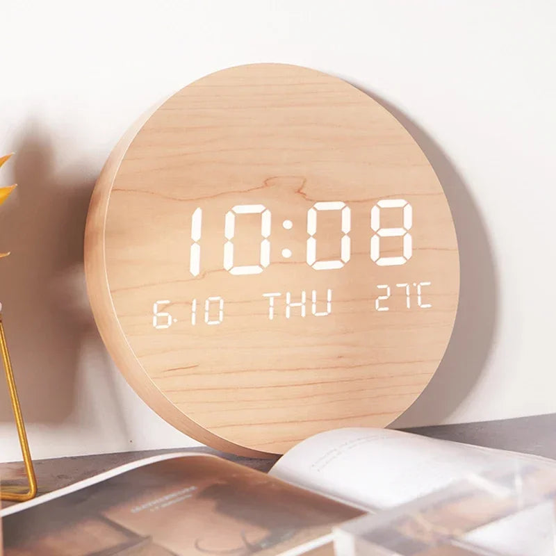 Horloge murale LED numérique avec affichage de la température