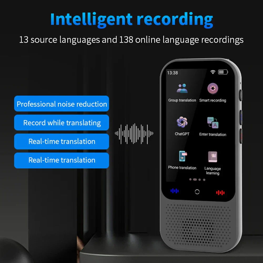 Appareil portable de traduction de langues avec 138 langues et support hors ligne