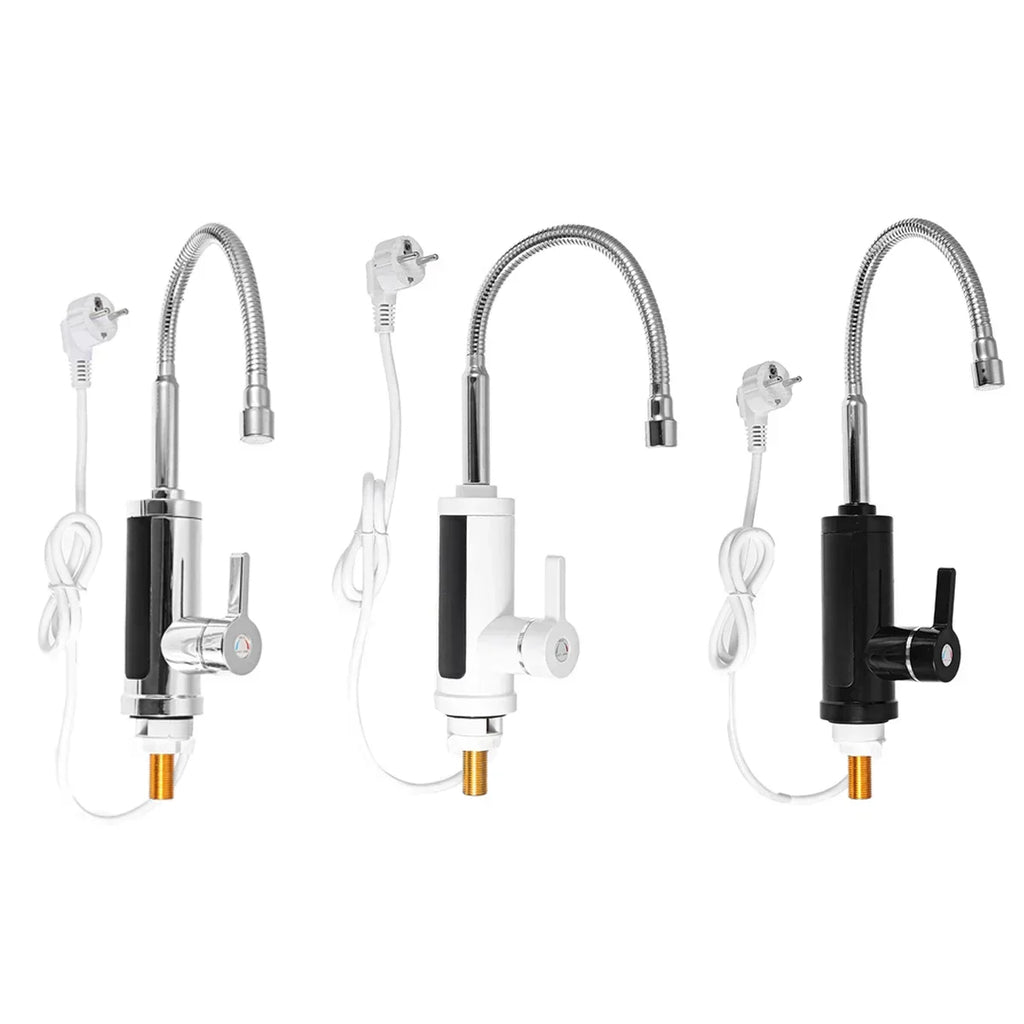 Skanto | FlowHeat 3000W Robinet de Cuisine Eau Chaud Instantané – Robinet Électrique Mélangeur avec Affichage de Température