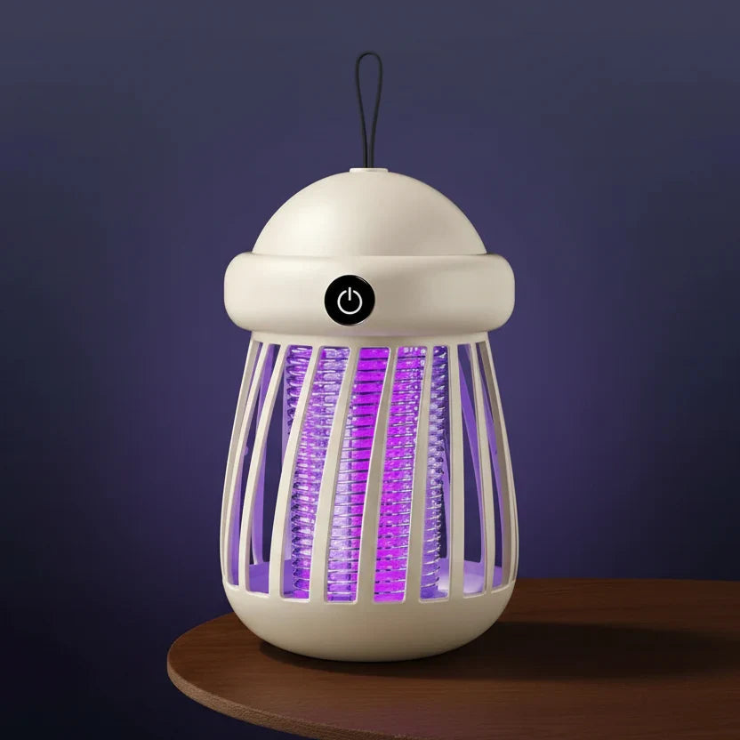 Lampe UV anti-moustiques avec grille électrique 3000V – rechargeable
