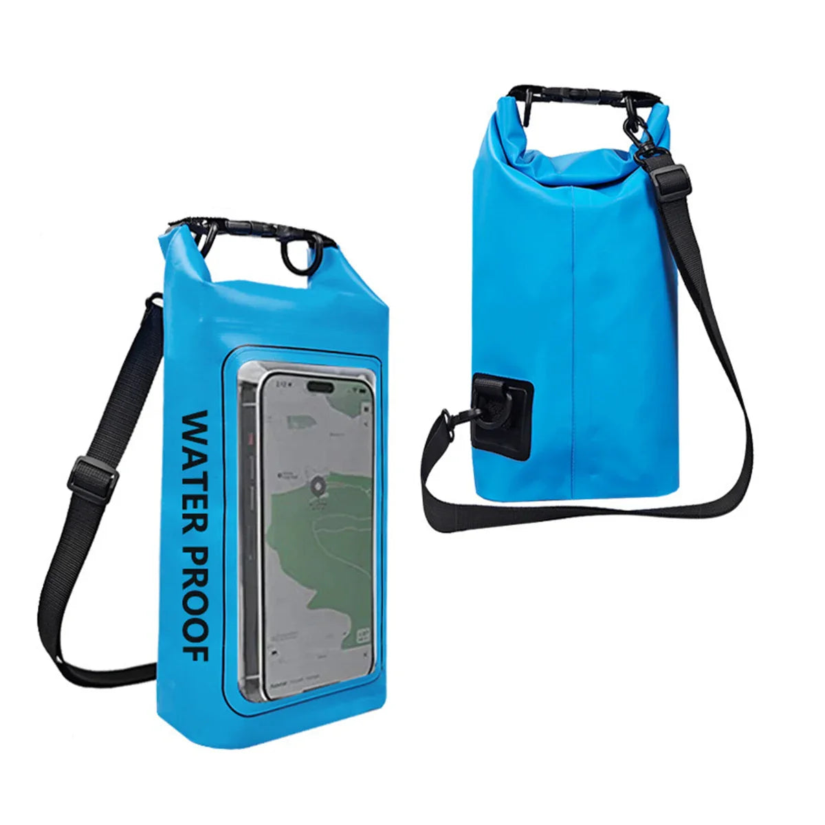 AquaVault Sac Dry Bag Étanche 2L | Avec Fenêtre Tactile | Sac Outdoor pour Kayak, Trekking & Sports Nautiques