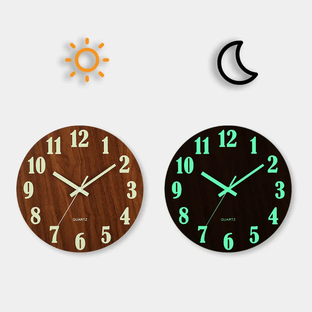 Montre Murale Luminescente - Élégante et Pratique