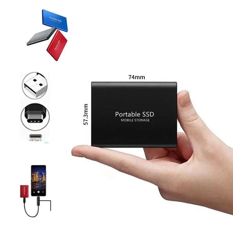 Speedora Ultra SSD Externe | USB 3.1 Type-C | Jusqu'à 1000 Mo/s | 500 Go / 1 To / 2 To | Compact & Résistant aux Chocs