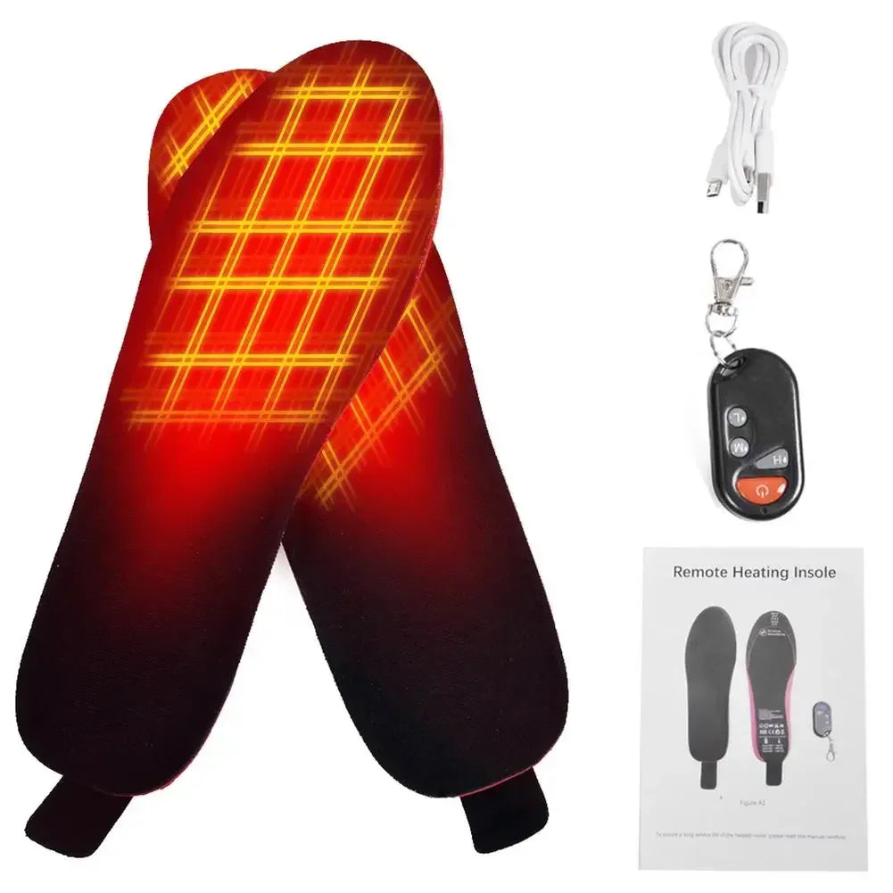 Semelles chauffantes WarmStep Pro | Rechargeables avec télécommande | 3 niveaux de chaleur | Découpables | Chauffe-pieds électriques pour l'hiver et les activités en extérieur