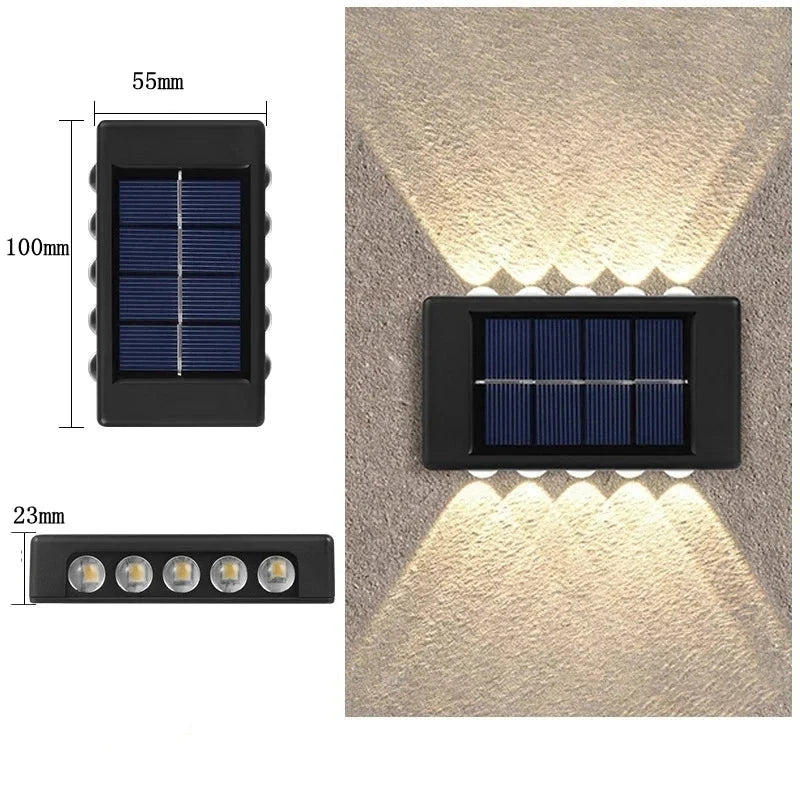 Applique solaire vers le haut et vers le bas
