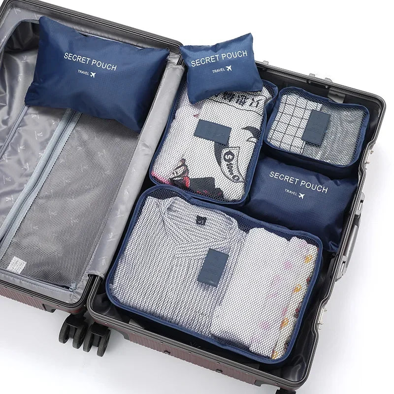 Set d'organisateurs de valise ReiseLina | 6 pièces | Imperméable & Gain de place | En tissu Oxford