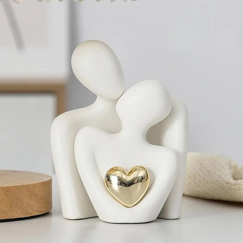 Statue d'Étreinte Réconfortante – Amour et Connexion