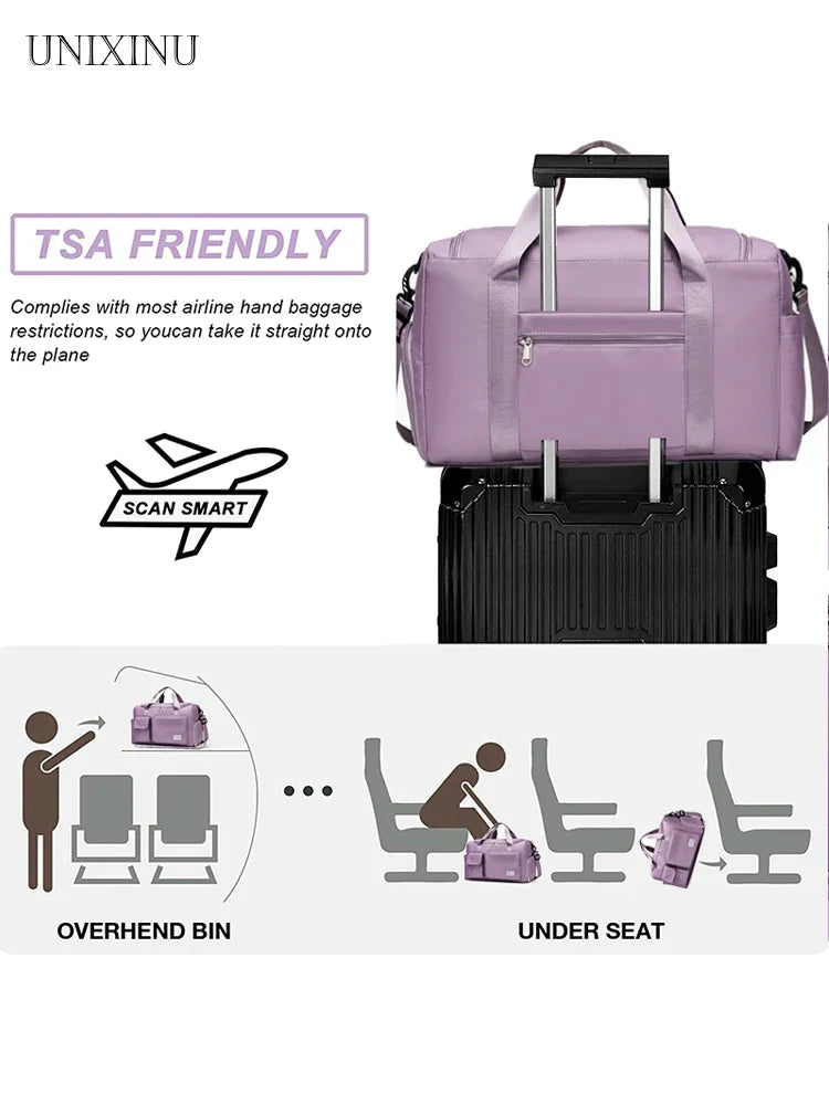 Sac de voyage Veyora WeekAir | Capacité de 35 L | Avec compartiment à chaussures & séparation humide/sèche | Pour les voyages en avion, le sport & les escapades de week-end