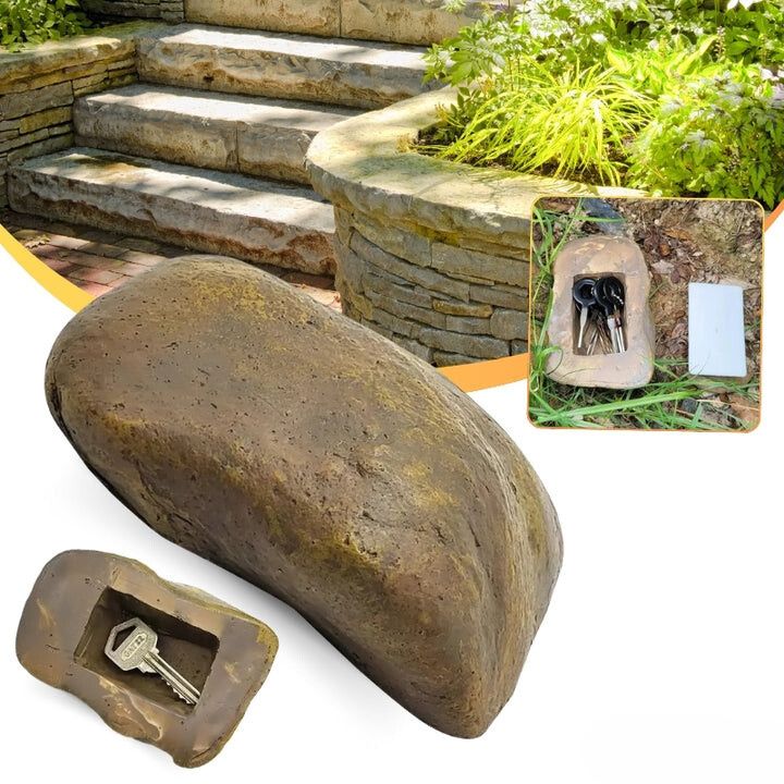HIDEAWAY ROCK – Pierre de stockage cachée et résistant aux intempéries pour clés et objets de valeur