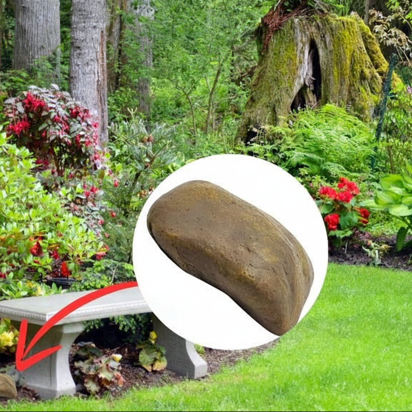 HIDEAWAY ROCK – Pierre de stockage cachée et résistant aux intempéries pour clés et objets de valeur
