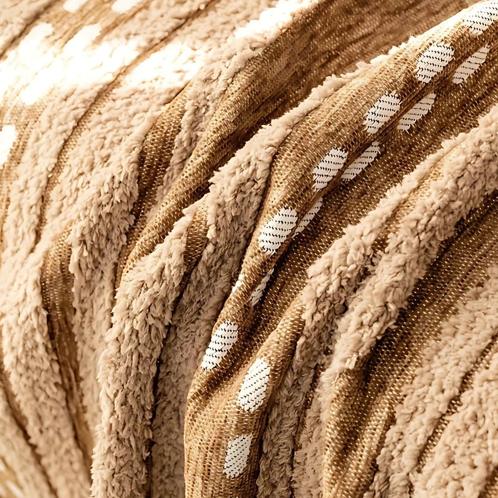 Couverture de canapé boho en peluche style Sahara