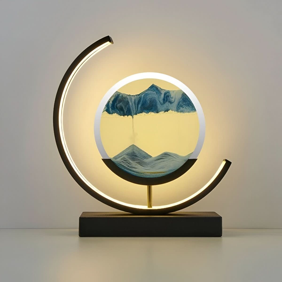 Lampe à sable avec sable en mouvement et éclairage LED dimmable pour une ambiance apaisante