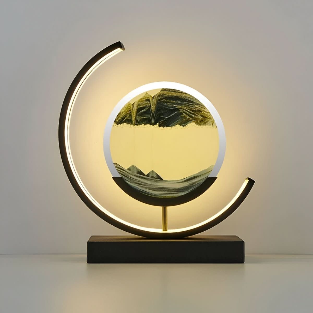 Lampe à sable avec sable en mouvement et éclairage LED dimmable pour une ambiance apaisante