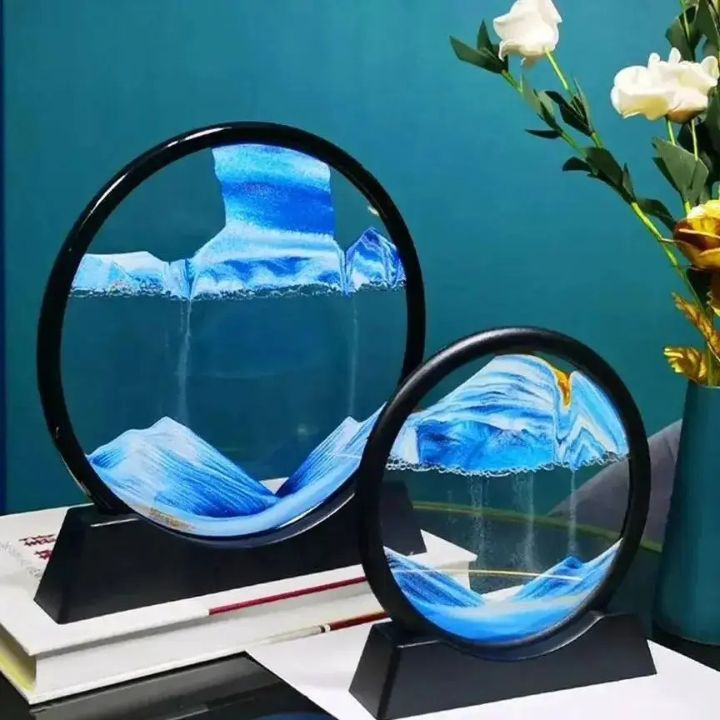 Sablier | Art de sable 3D Profondeur | Effet apaisant de flux | AquaScape