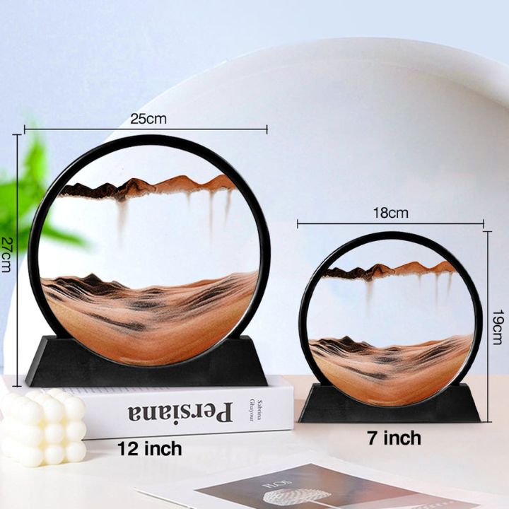 Sablier | Art de sable 3D Profondeur | Effet apaisant de flux | AquaScape