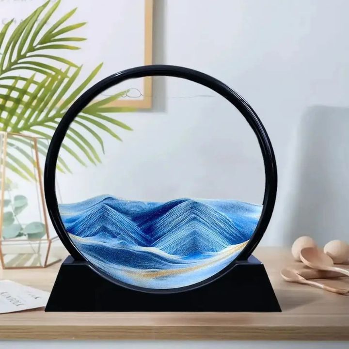 Sablier | Art de sable 3D Profondeur | Effet apaisant de flux | AquaScape
