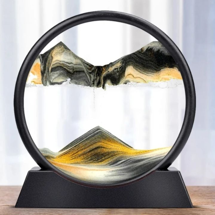 Sablier | Art de sable 3D Profondeur | Effet apaisant de flux | AquaScape