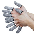 10 pièces de gants anti-coupure - Niveau 5 Sécurité haute résistance, protecteurs de bouts de doigts flexibles, outils de cuisine pour une sécurité accrue des doigts