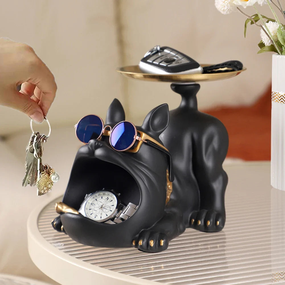 Chic Statue de Chien - Décor Ludique et Élégant