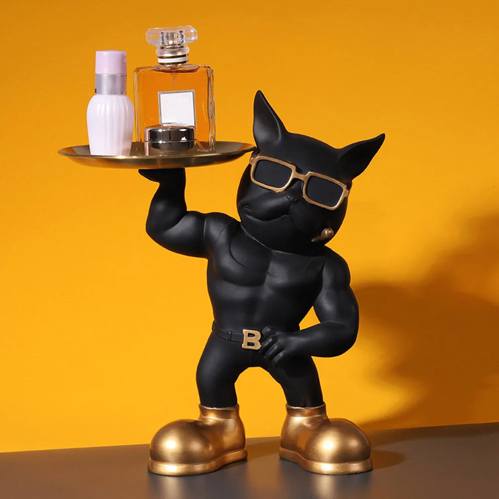 Chic Statue de Chien - Décor Ludique et Élégant