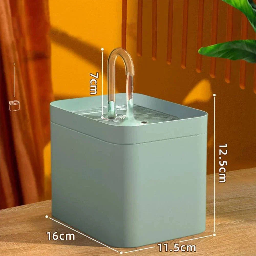 Fontaine à eau ultra-silencieuse pour animaux de compagnie avec filtration intelligente – 1,5 l en acier inoxydable