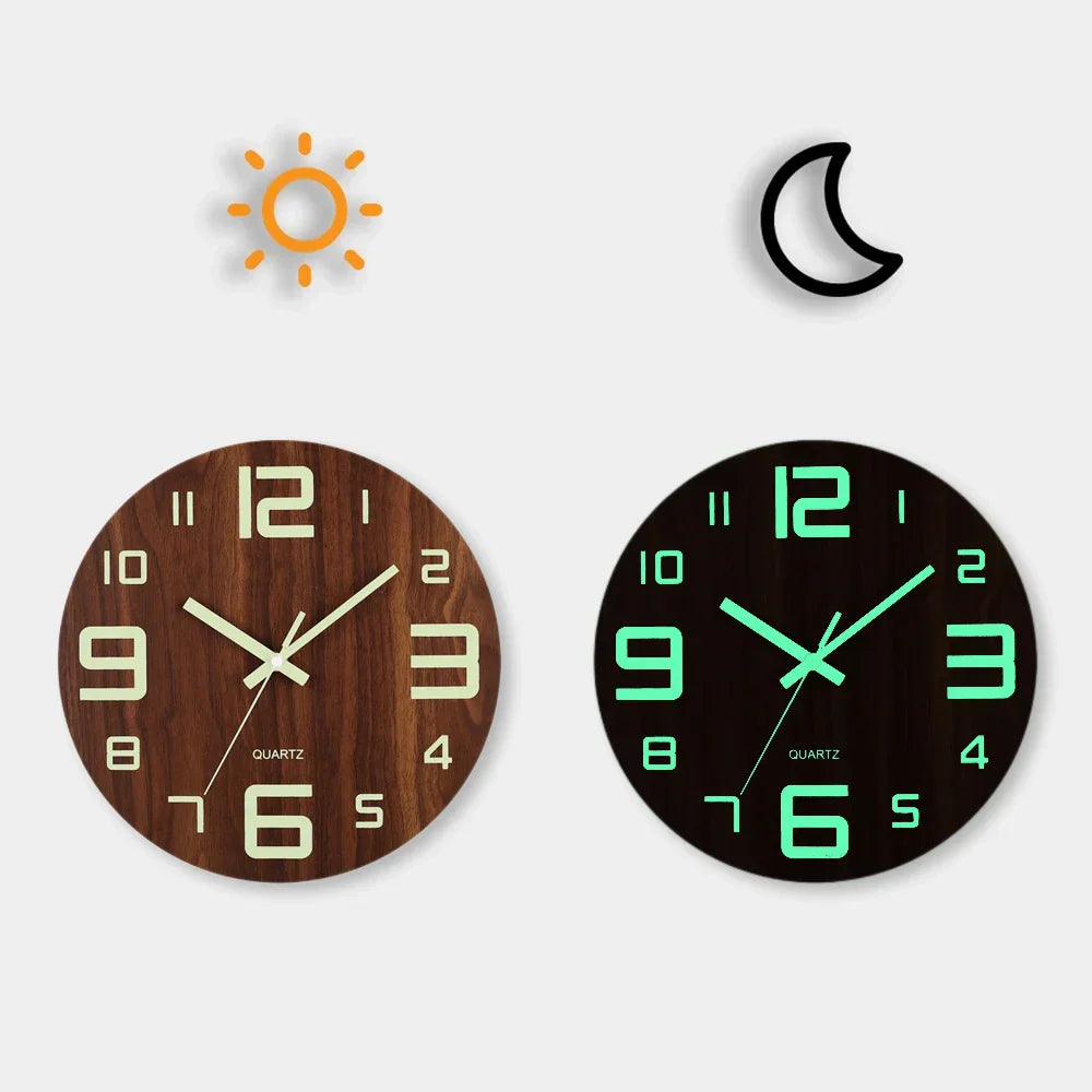 Montre Murale Luminescente - Élégante et Pratique