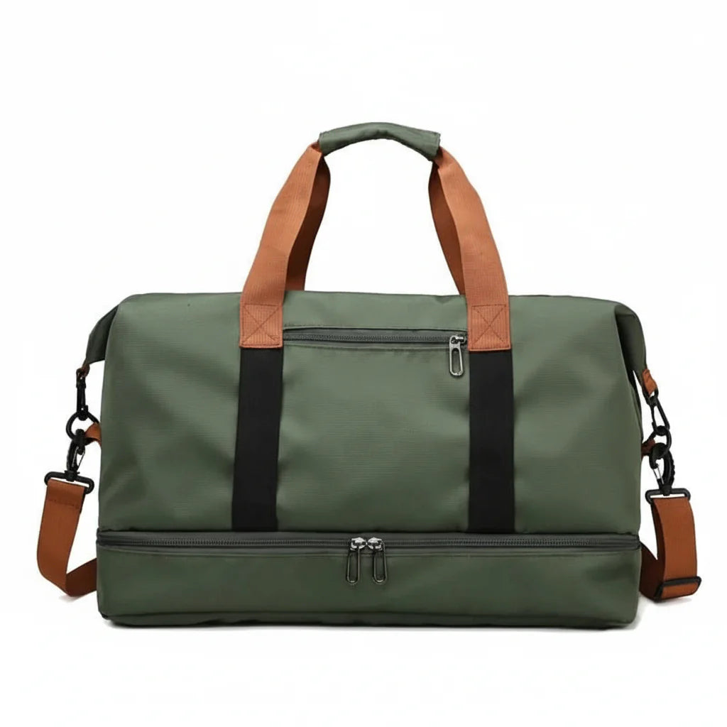FITVOYAGE – Sac de sport avec compartiment à chaussures et compartiment humide
