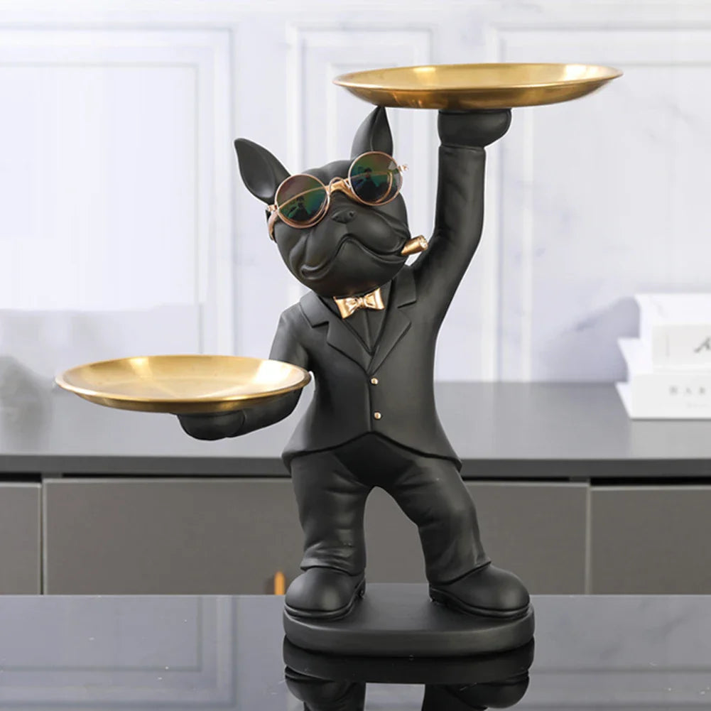Chic Statue de Chien - Décor Ludique et Élégant