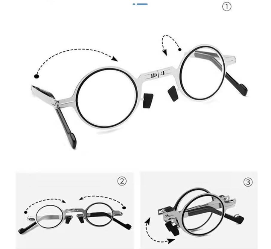 EYEZ – Lunettes de lecture pliables avec filtre à lumière bleue et étui compact