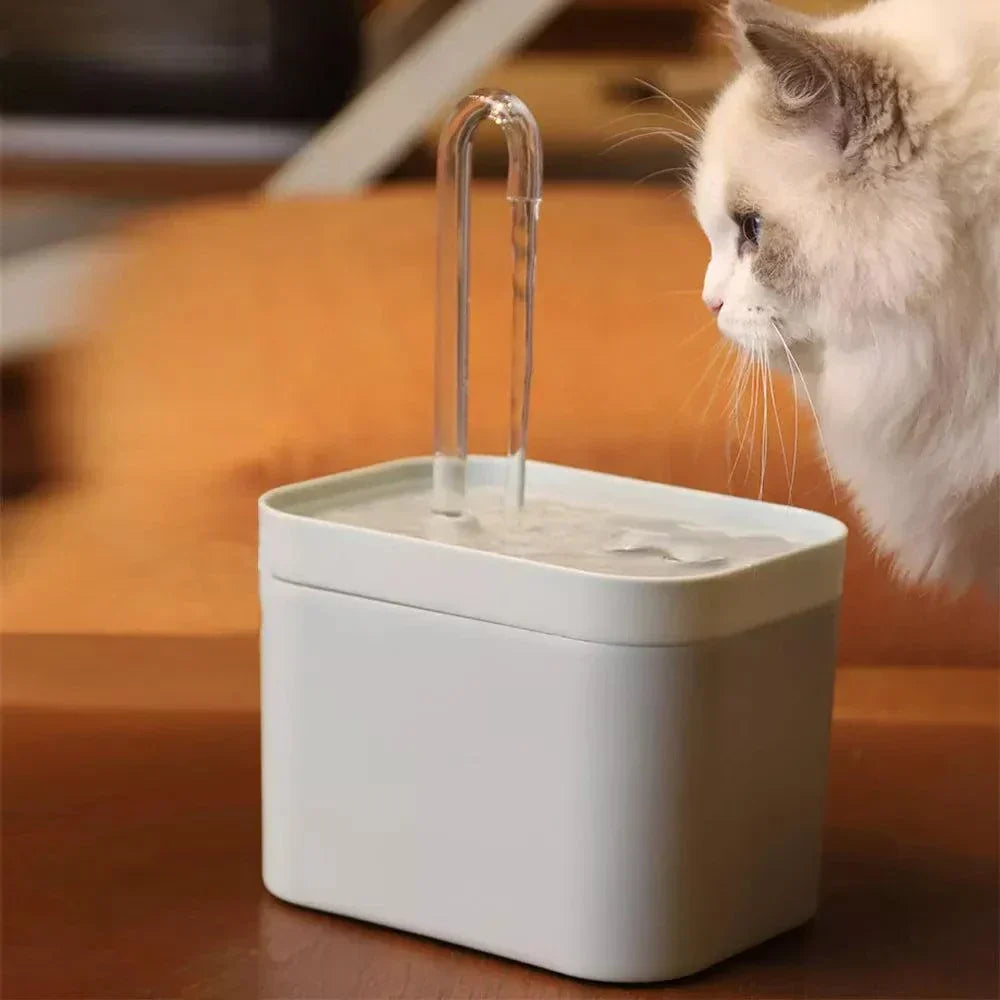 Fontaine à eau ultra-silencieuse pour animaux de compagnie avec filtration intelligente – 1,5 l en acier inoxydable