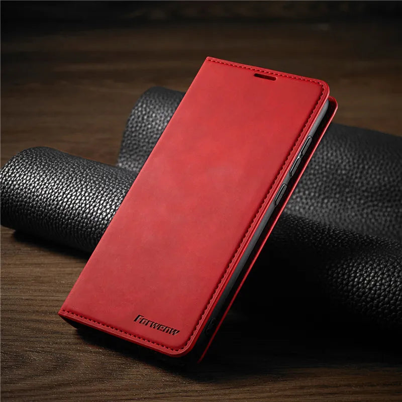 Coque iPhone : Étui en cuir magnétique pour une protection élégante