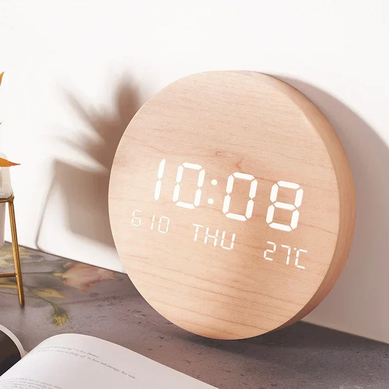 Horloge murale LED numérique avec affichage de la température
