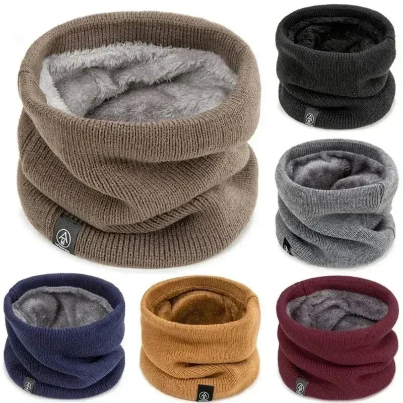 ThermoKnit Pro | Écharpe en tricot chaude avec doublure en polaire | Coupe-vent & Respirante | Protection de cou multifonction réglable pour hommes & femmes