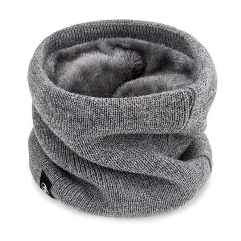 ThermoKnit Pro | Écharpe en tricot chaude avec doublure en polaire | Coupe-vent & Respirante | Protection de cou multifonction réglable pour hommes & femmes