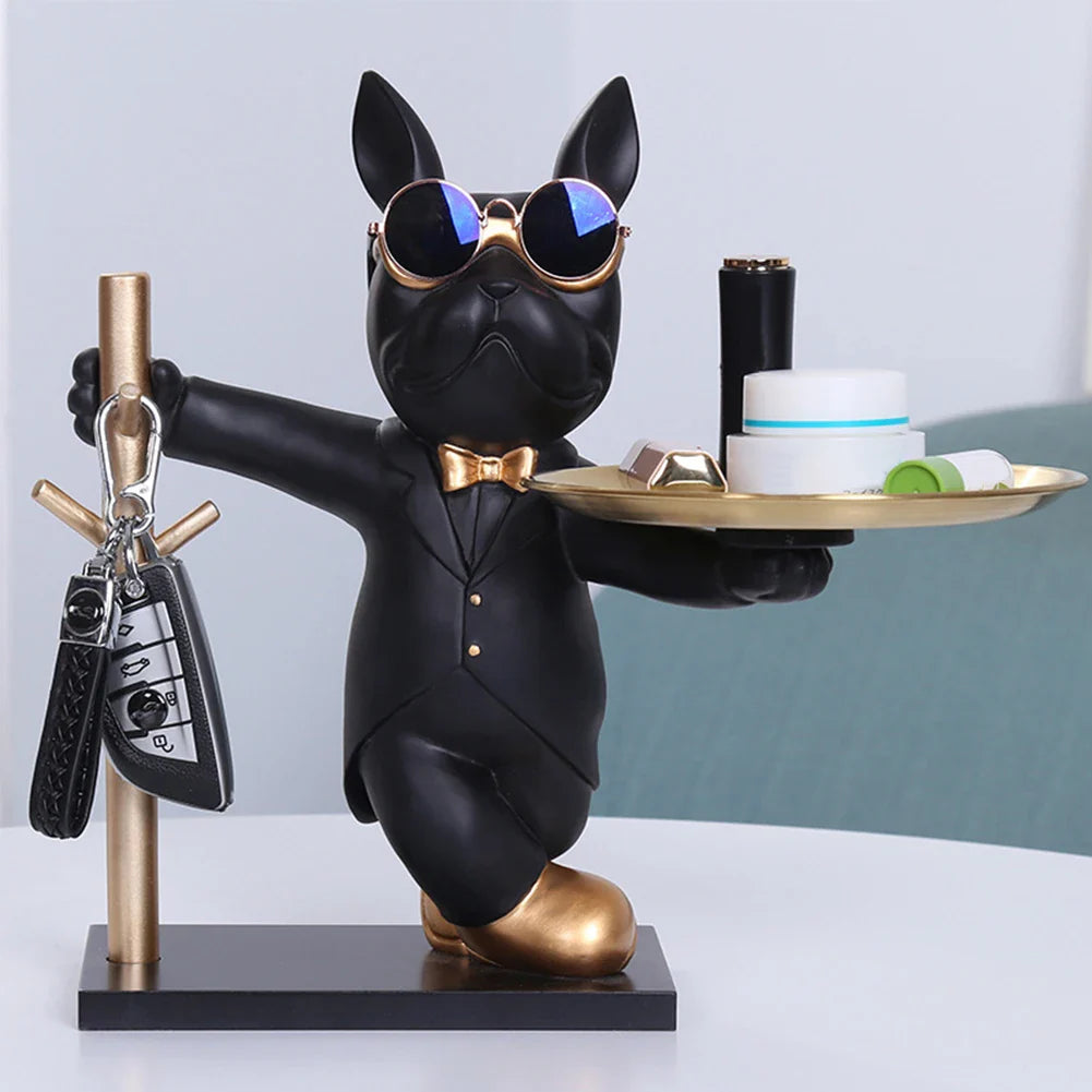 Chic Statue de Chien - Décor Ludique et Élégant