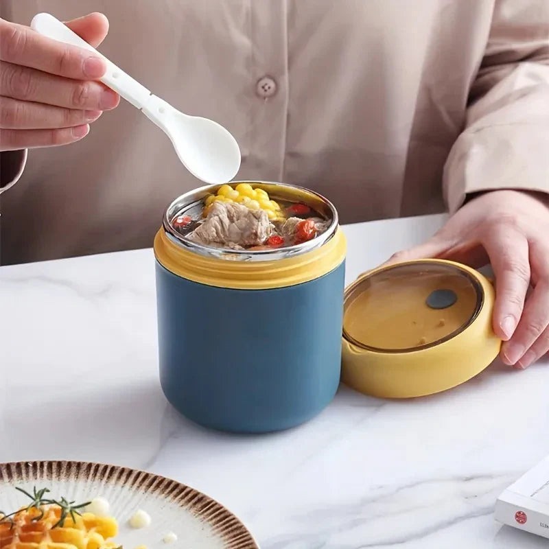 ThermoMea Conteneur Thermique en Acier Inoxydable | 530 ml / 710 ml | Tasse à Soupe & Déjeuner Isolée | Étanche & Durable