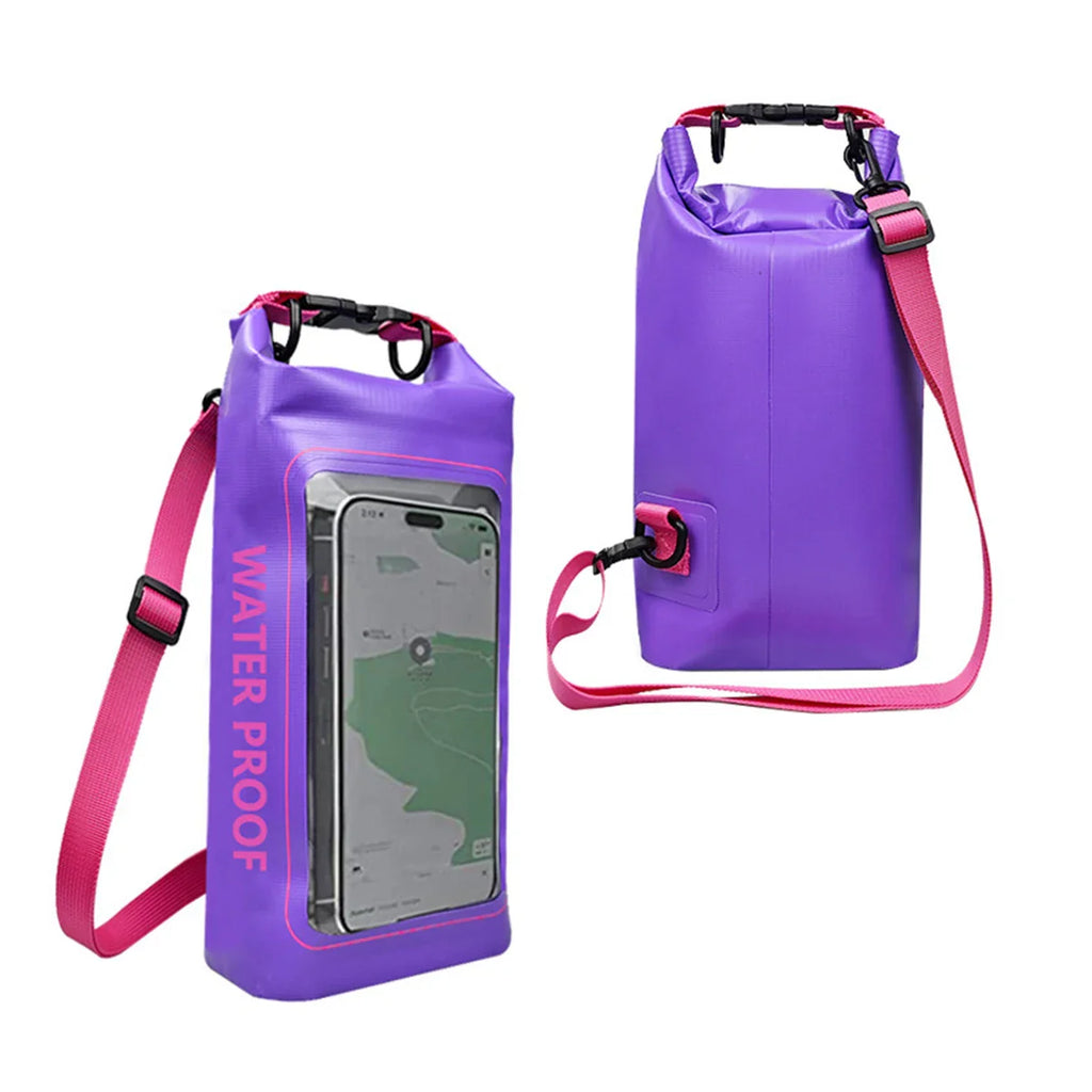 AquaVault Sac Dry Bag Étanche 2L | Avec Fenêtre Tactile | Sac Outdoor pour Kayak, Trekking & Sports Nautiques
