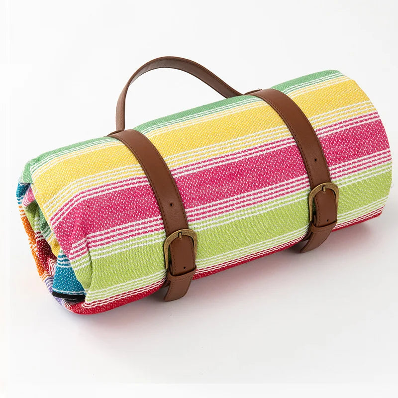 Couverture de Pique-Nique Imperméable avec Motif à Carreaux et Rembourrage en Mousse Confortable