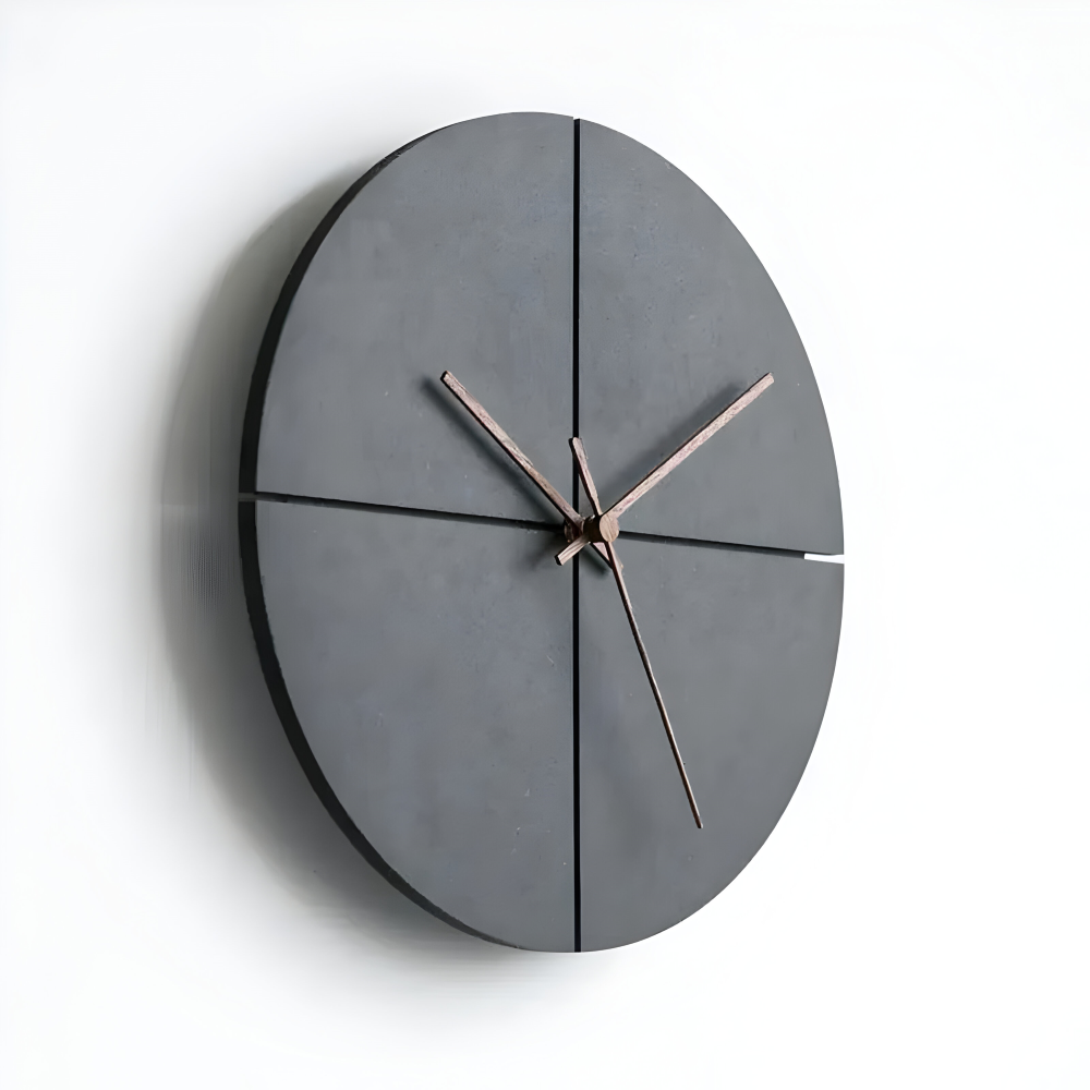 Horloge Murale Ronde/Carrée Noire Scandinave pour Intérieurs Modernes