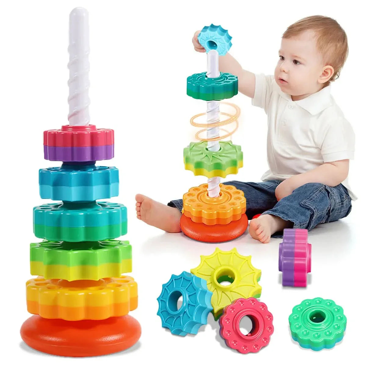Jouet à empiler pour bébés – Éveil et apprentissage