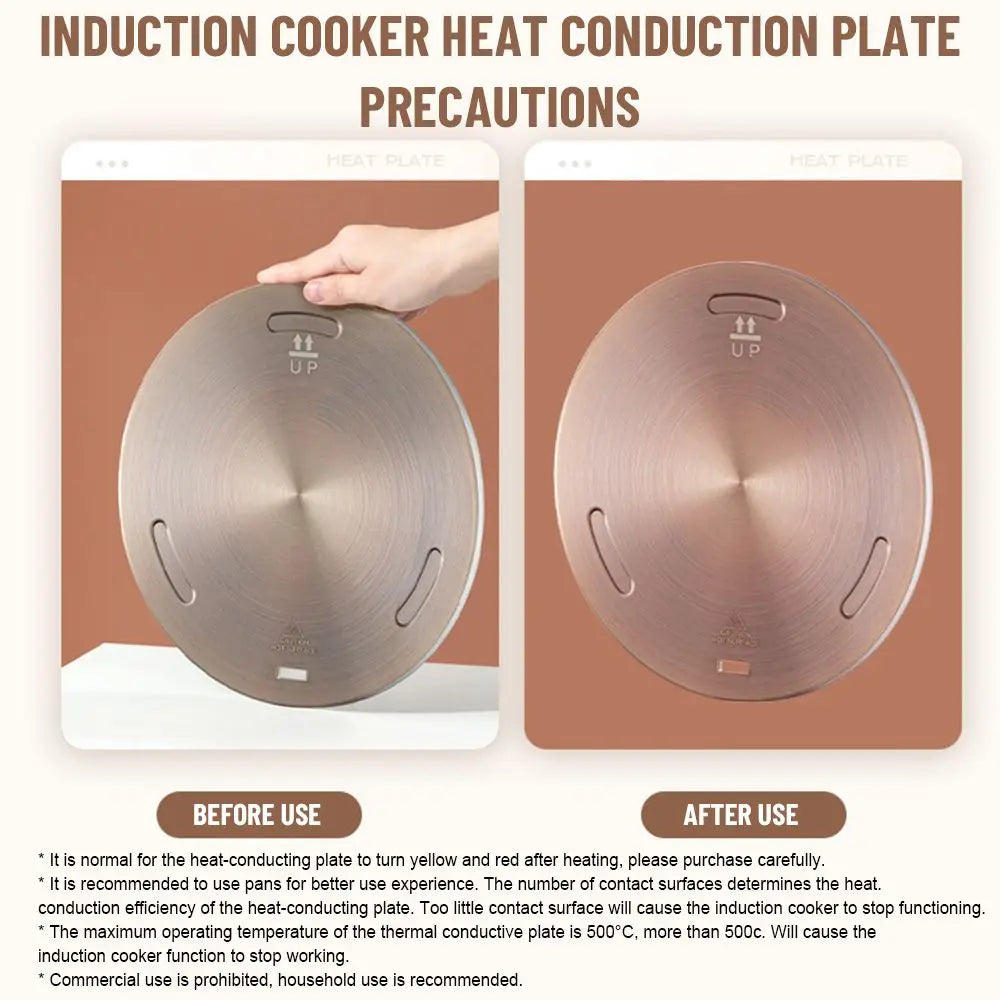 Plaque de diffusion de chaleur en acier inoxydable – Anneau diffuseur de chaleur pour plaques à induction, accessoires de cuisine