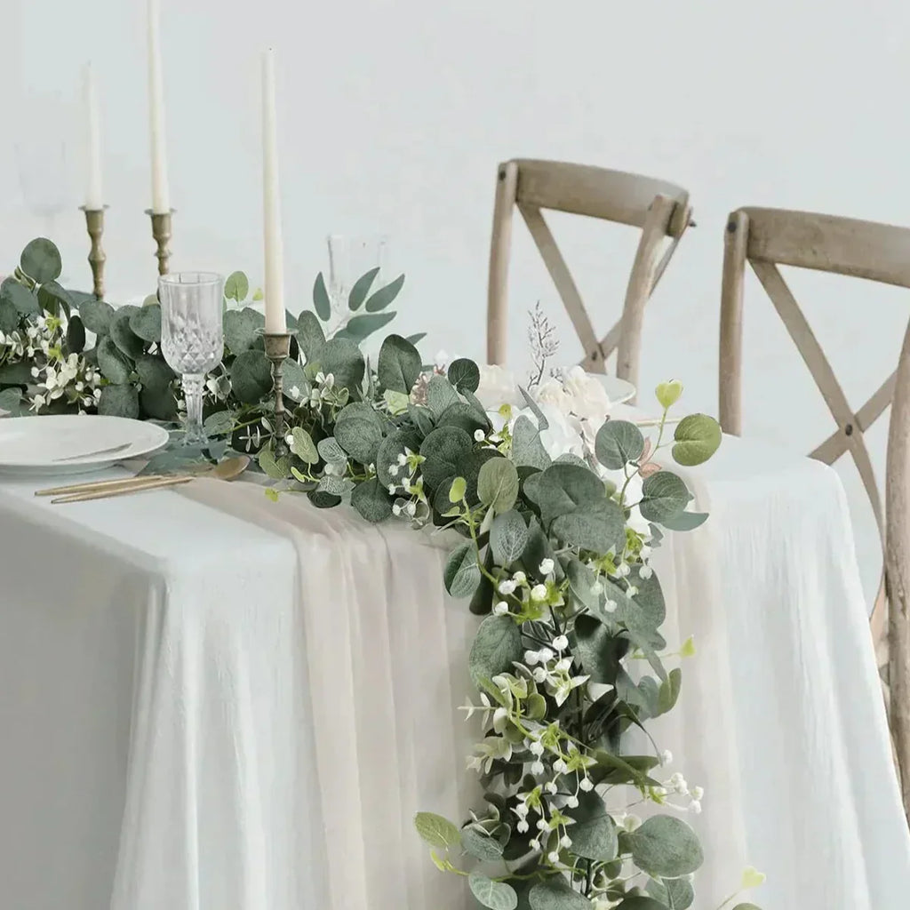 Ensemble de guirlandes en eucalyptus | 2 pièces | 180 cm | Réaliste & sans entretien