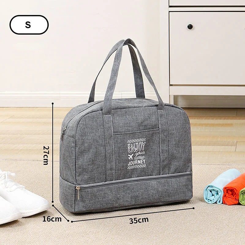 Lugviva Sac de Voyage Pliable pour Femmes | Grande Sac de Week-end en Tissu Oxford | Sac à Main pour Voyages, Quotidien & Sport