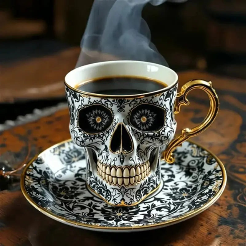 DarkChalice™ | Tasse à café design crâne — Élément mystique pour la table & vitrine